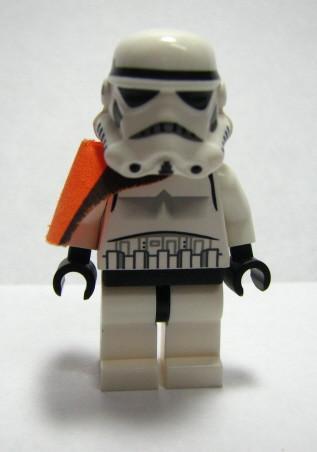 LEGO Minifigure -- Stormtrooper (Tatooine) with Pauldron, No Re-Breather, Black Head, 'Sandtrooper' (Dotted Mouth Pattern)-Star Wars / Star Wars Episode 4/5/6 -- sw0199 -- Creative Brick Builders